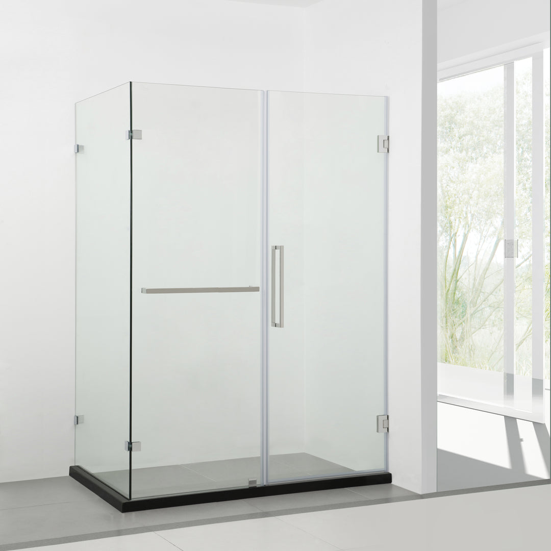 BAI 0929 Frameless 36-inch Glass Shower Enclosure Reversible Side Panel