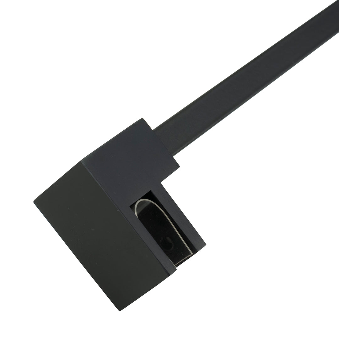 BAI 0935 Support Bar for Shower Glass Panel - 47inch (Matte Black)