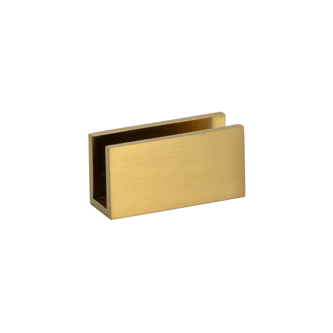 BAI 0941 Fixed Glass Shower Panel Bracket (Brushed Gold)