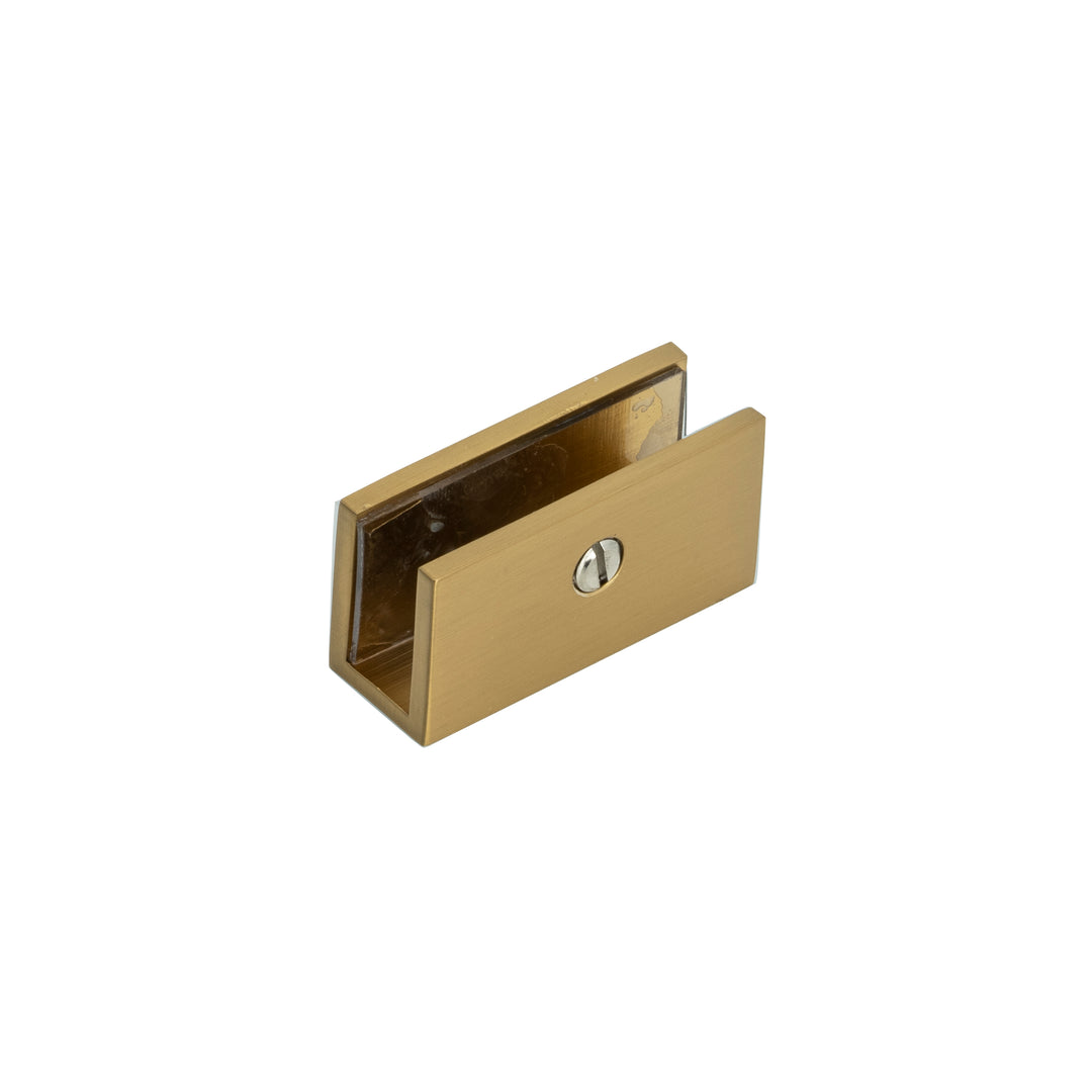 BAI 0941 Fixed Glass Shower Panel Bracket (Brushed Gold)