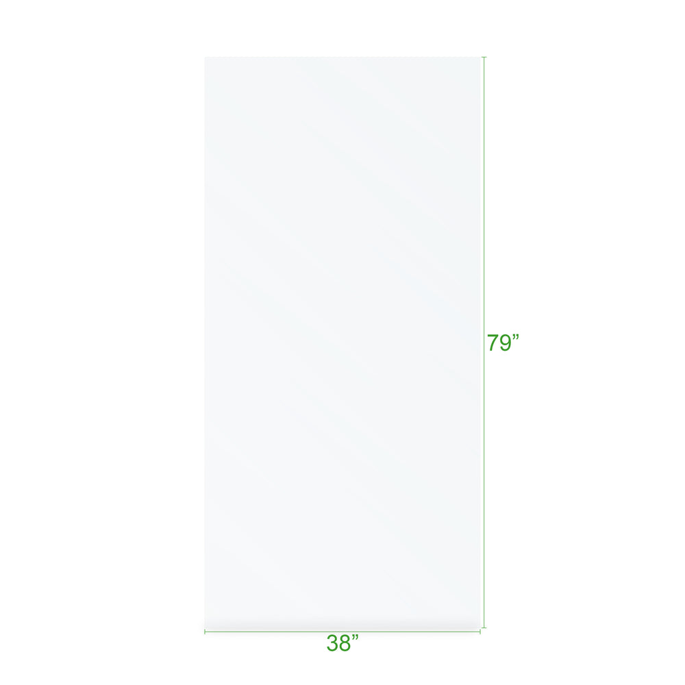 BAI 0943 Frameless 38-inch Ultra Clear Single Shower Glass Panel