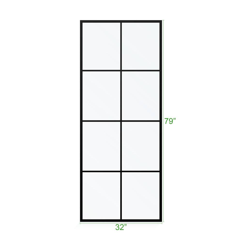 BAI 0946 Frameless 32-inch Ultra Clear Single Shower Glass Panel with Silk Printed Window-Pane