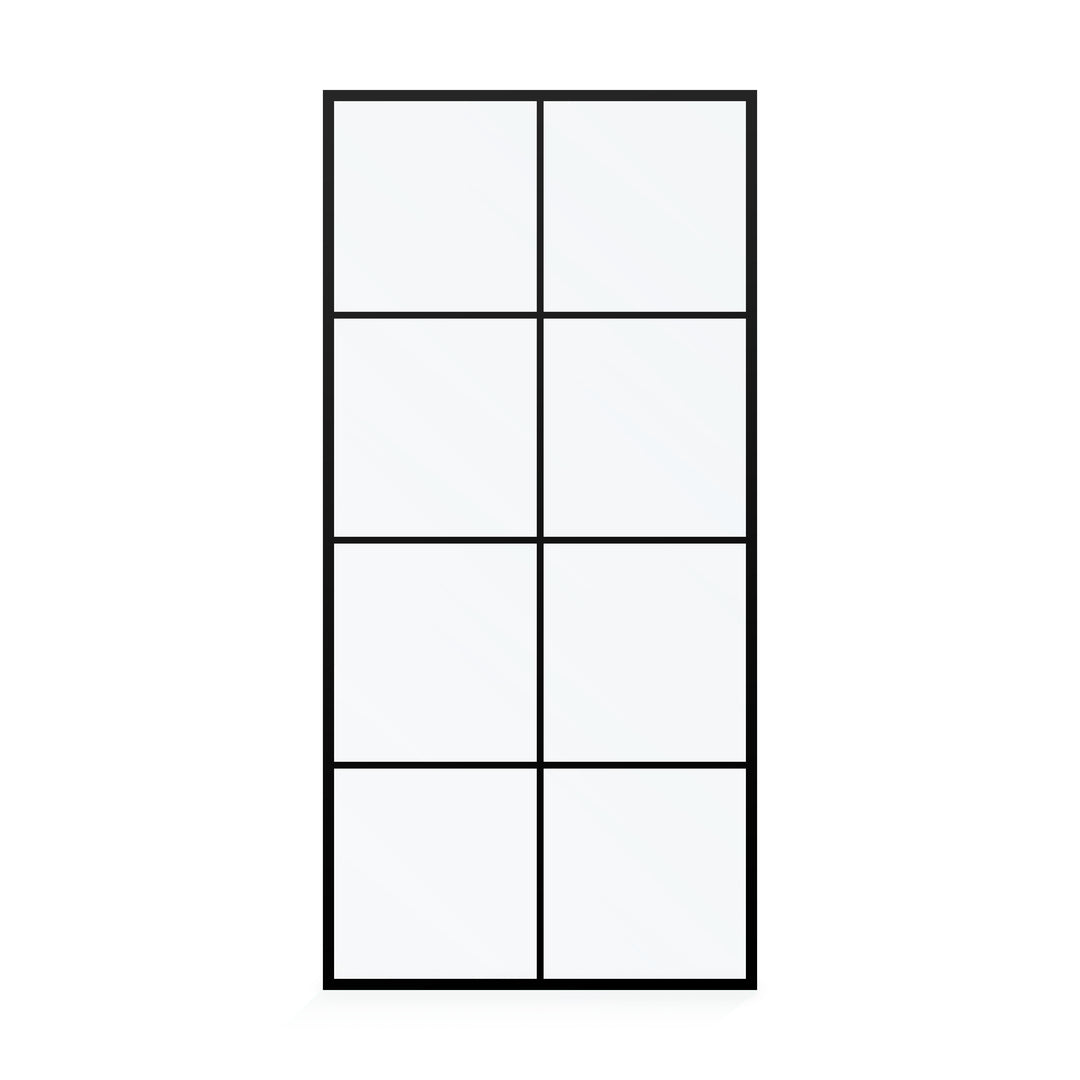 BAI 0947 Frameless 38-inch Ultra Clear Single Shower Glass Panel with Silk Printed Window-Pane