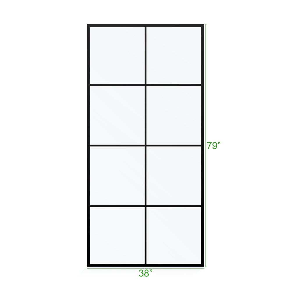 BAI 0947 Frameless 38-inch Ultra Clear Single Shower Glass Panel with Silk Printed Window-Pane