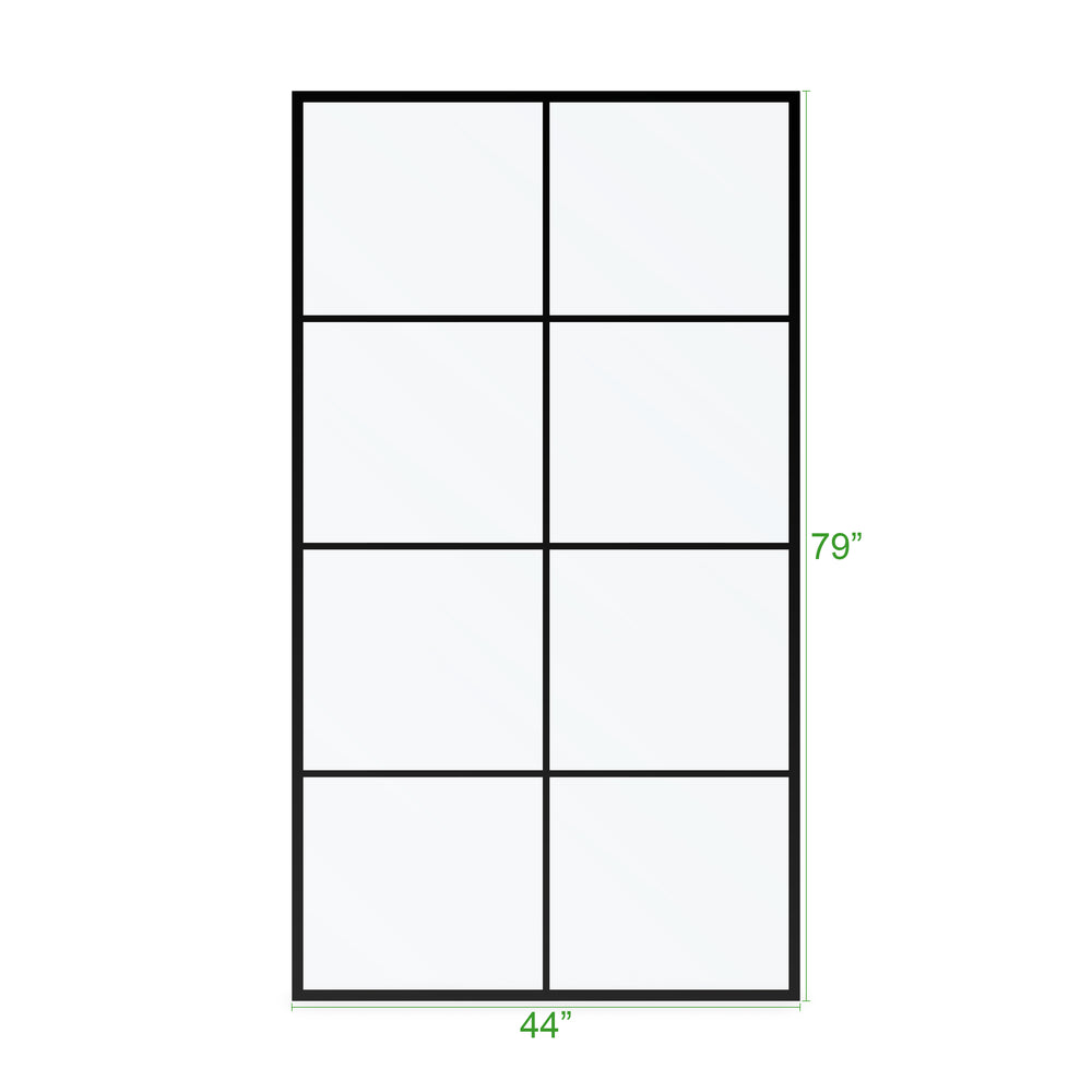 BAI 0948 Frameless 44-inch Ultra Clear Single Shower Glass Panel with Silk Printed Window-Pane