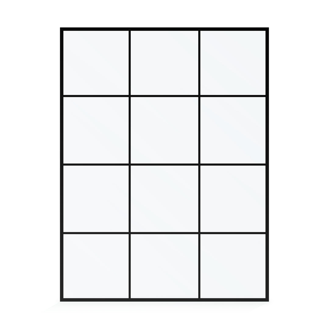 BAI 0949 Frameless 60-inch Ultra Clear Single Shower Glass Panel with Silk Printed Window-Pane