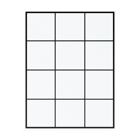 BAI 0949 Frameless 60-inch Ultra Clear Single Shower Glass Panel with Silk Printed Window-Pane