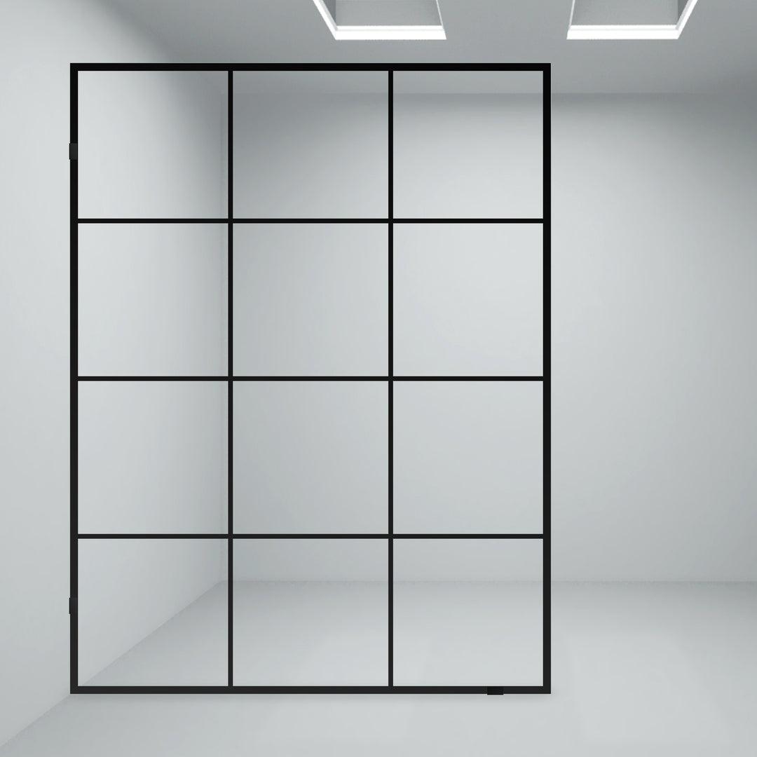 BAI 0949 Frameless 60-inch Ultra Clear Single Shower Glass Panel with Silk Printed Window-Pane