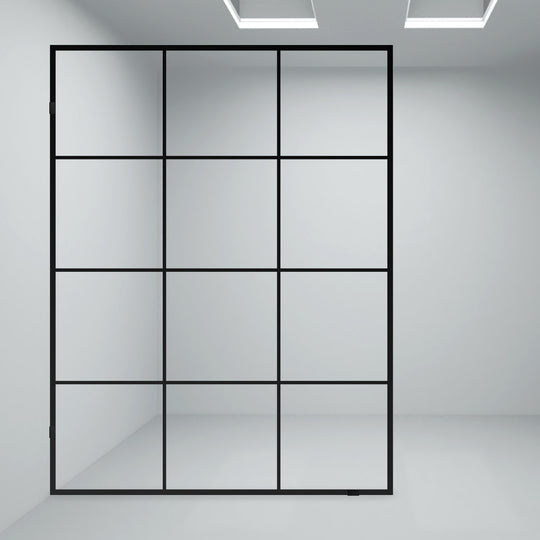 BAI 0949 Frameless 60-inch Ultra Clear Single Shower Glass Panel with Silk Printed Window-Pane