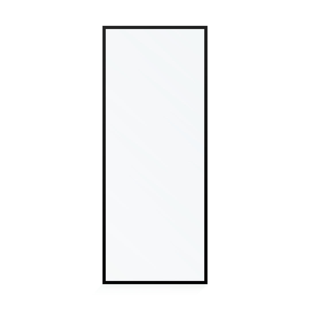 BAI 0950 Frameless 32-inch Ultra Clear Single Shower Glass Panel with Silk Printed Frame