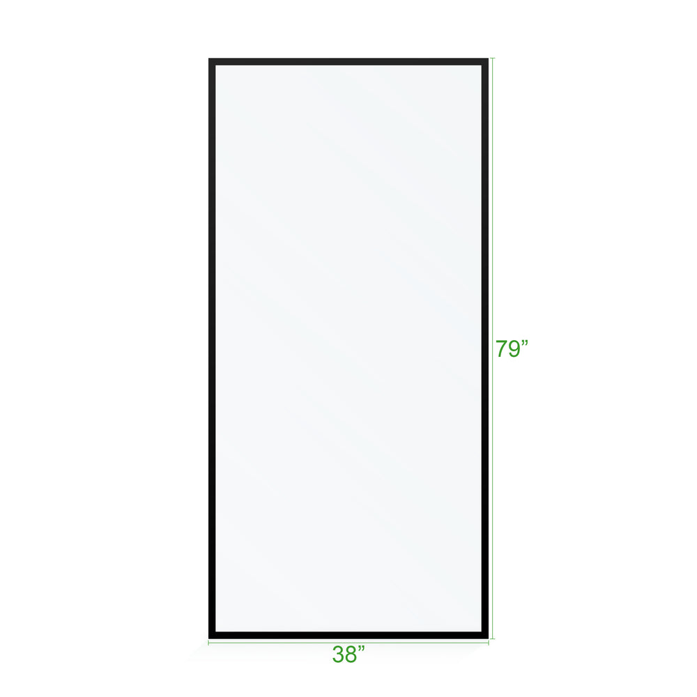 BAI 0951 Frameless 38-inch Ultra Clear Single Shower Glass Panel with Silk Printed Frame