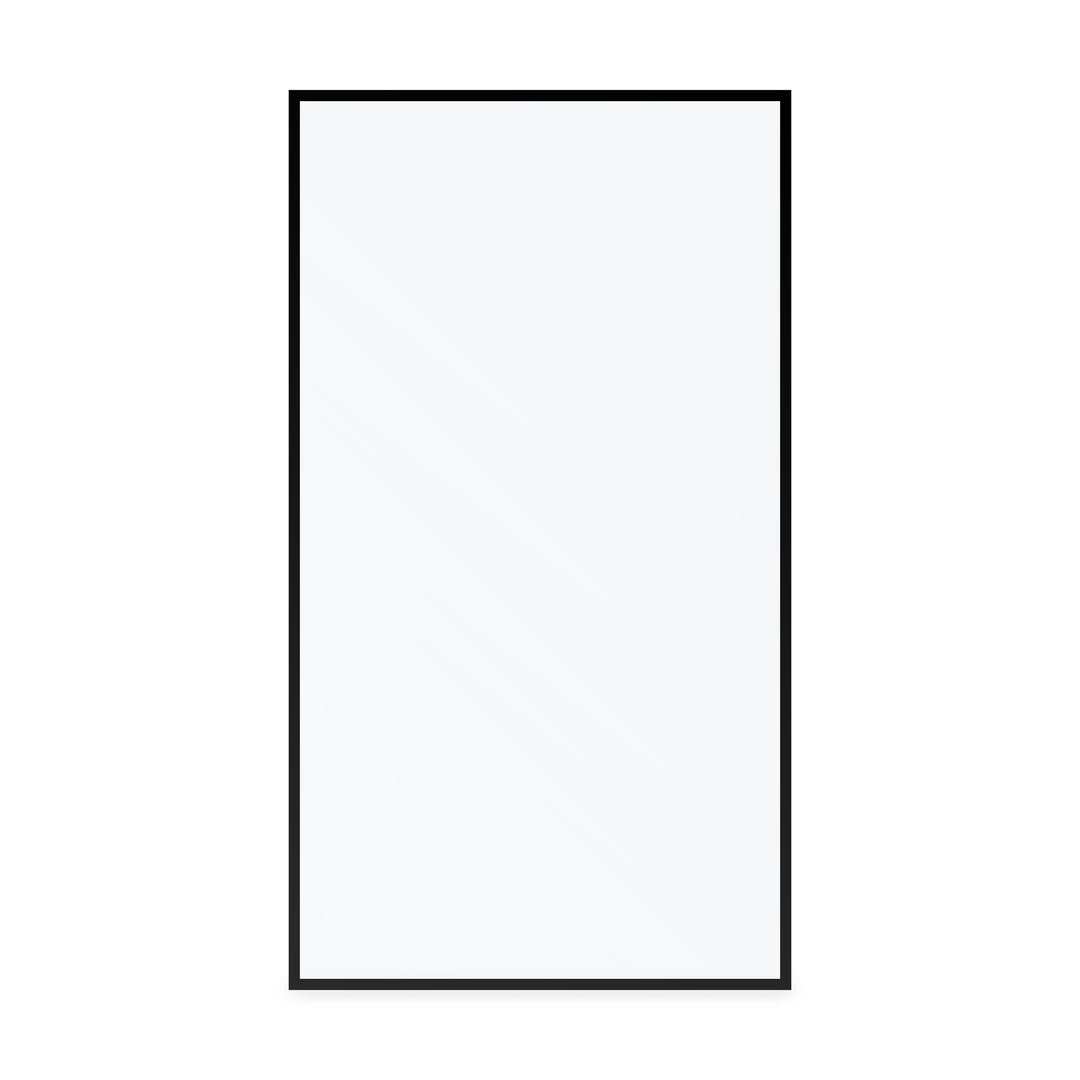 BAI 0952 Frameless 44-inch Ultra Clear Single Shower Glass Panel with Silk Printed Frame