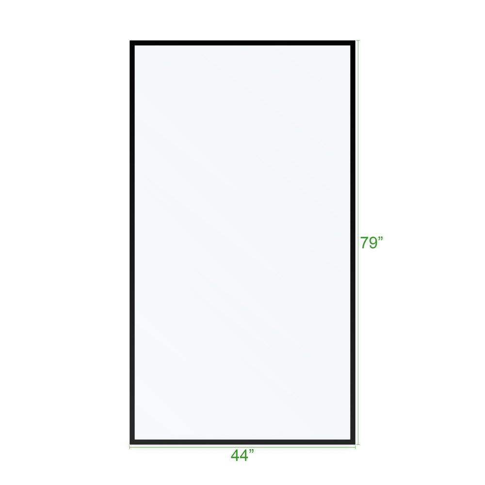 BAI 0952 Frameless 44-inch Ultra Clear Single Shower Glass Panel with Silk Printed Frame