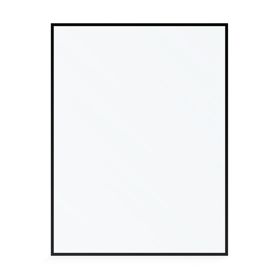 BAI 0953 Frameless 60-inch Ultra Clear Single Shower Glass Panel with Silk Printed Frame