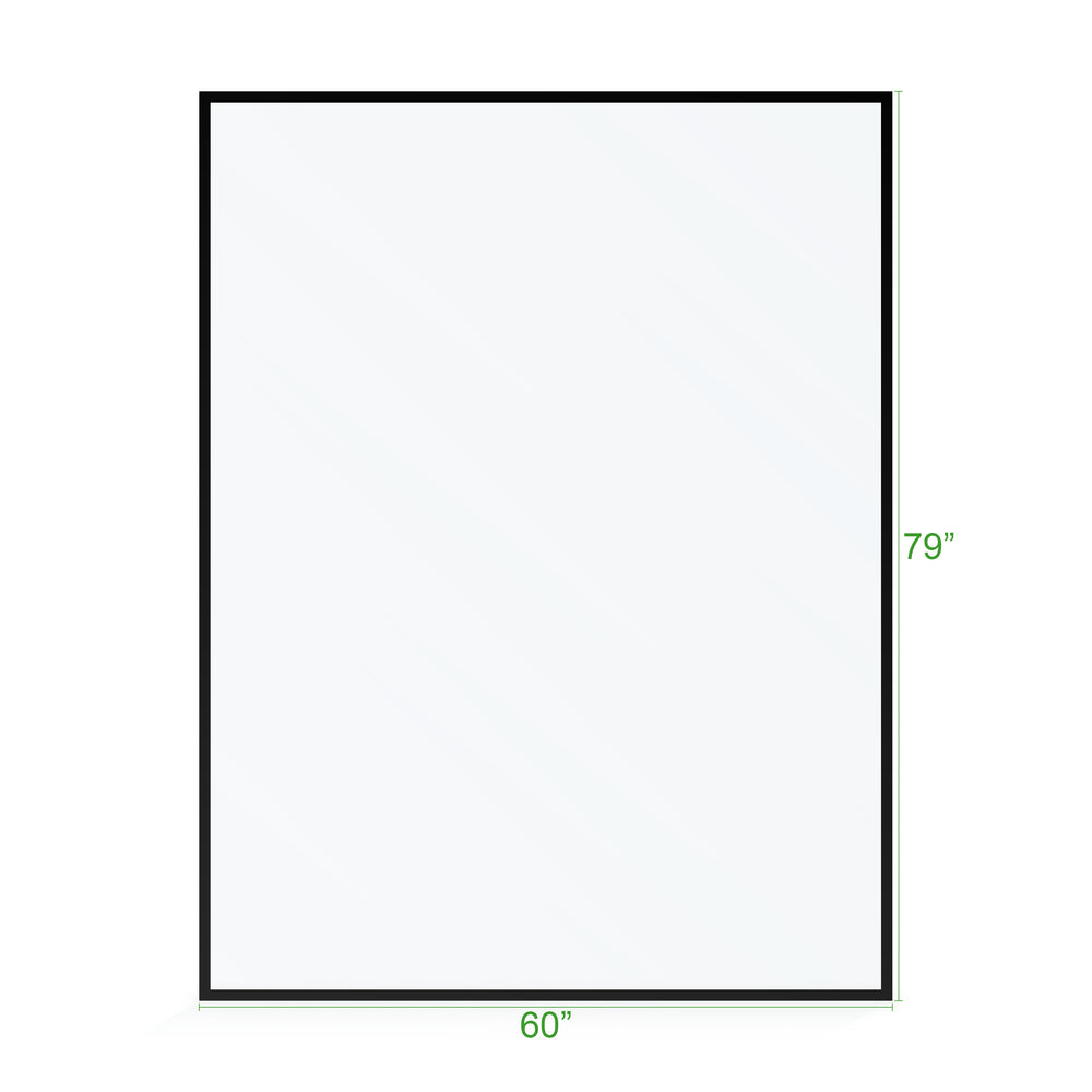 BAI 0953 Frameless 60-inch Ultra Clear Single Shower Glass Panel with Silk Printed Frame
