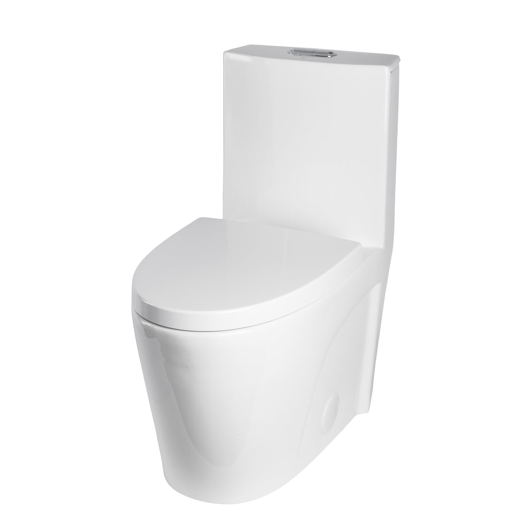 BAI 1009 Contemporary Toilet – One Piece Dual Flush with Soft-Close Seat
