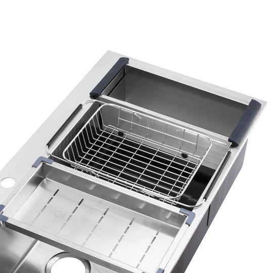 BAI 1223 Stainless Steel 16 Gauge Kitchen Sink Handmade 48-inch Top Mount Single Bowl