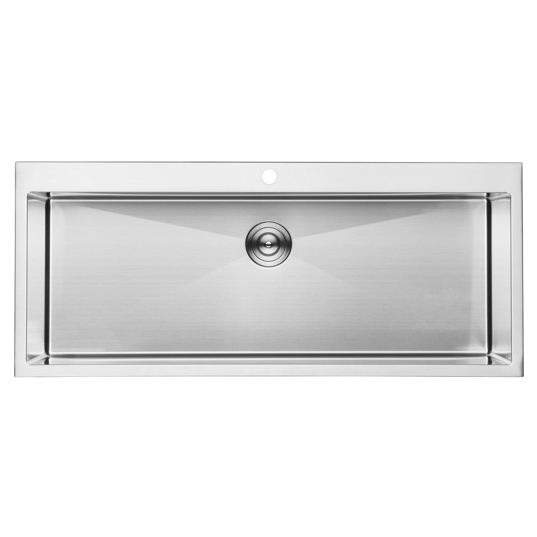 BAI 1223 Stainless Steel 16 Gauge Kitchen Sink Handmade 48-inch Top Mount Single Bowl