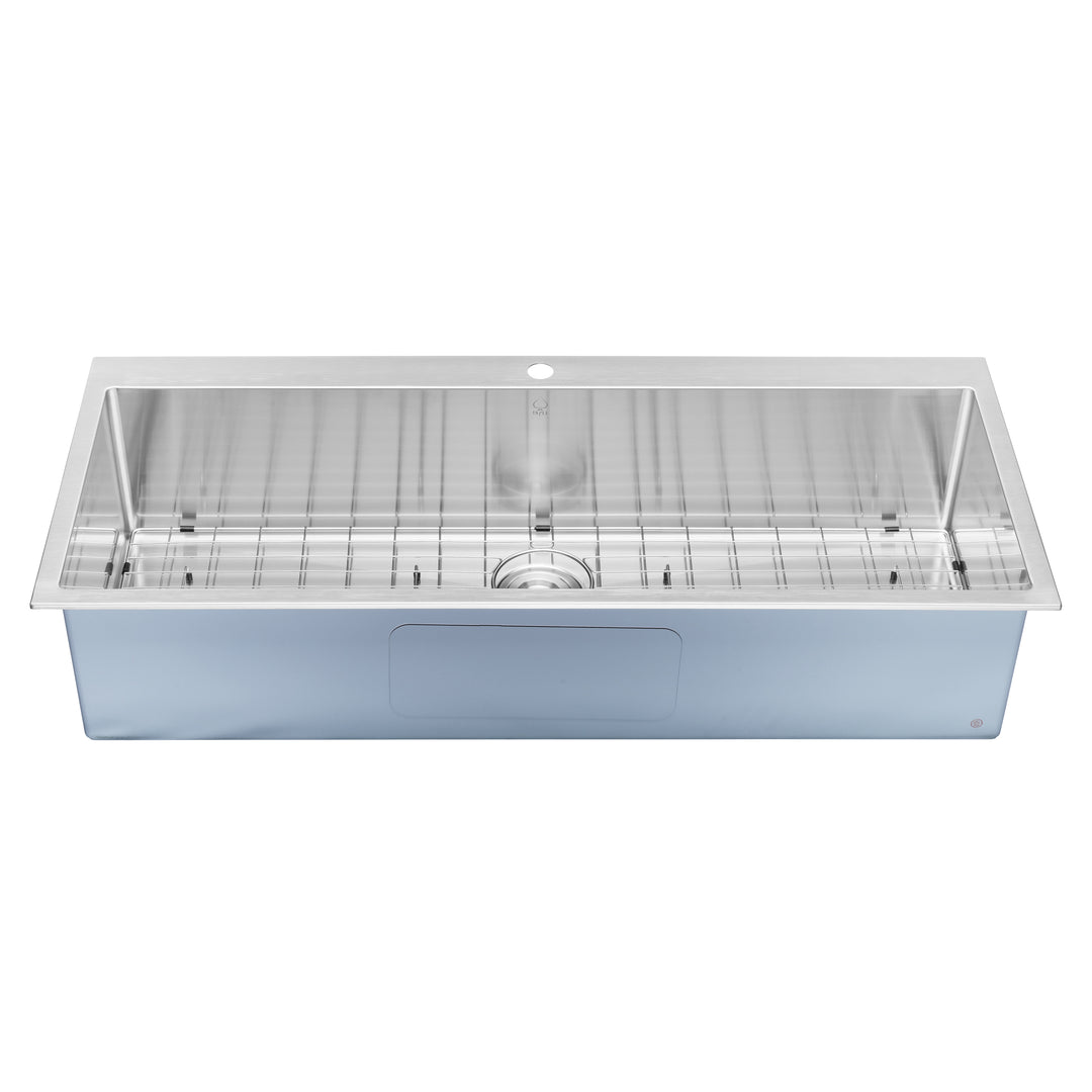 BAI 1223 Stainless Steel 16 Gauge Kitchen Sink Handmade 48-inch Top Mount Single Bowl