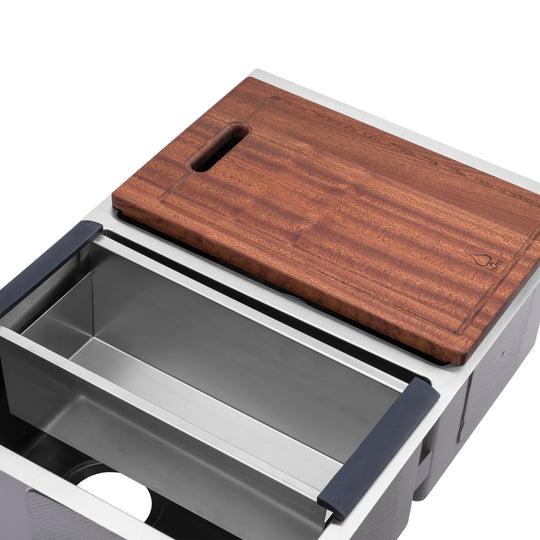 BAI 1224 Stainless Steel 16 Gauge Kitchen Sink Handmade 28-inch Undermount Double Bowl