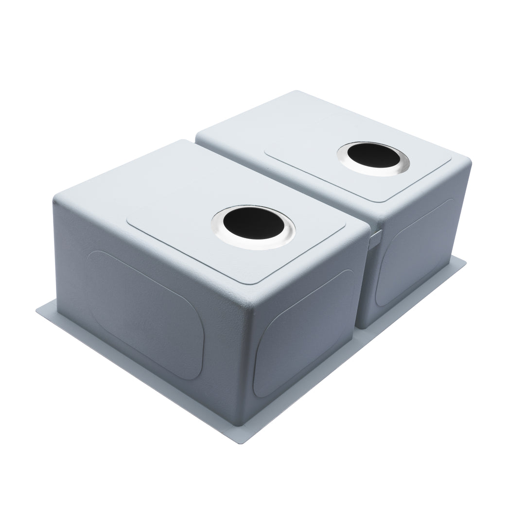 BAI 1224 Stainless Steel 16 Gauge Kitchen Sink Handmade 28-inch Undermount Double Bowl