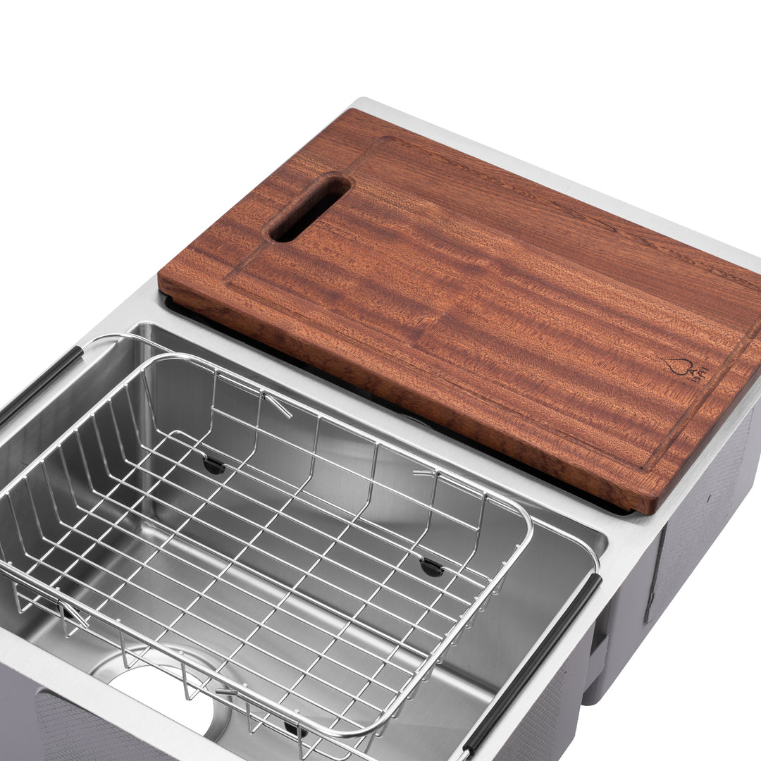 BAI 1224 Stainless Steel 16 Gauge Kitchen Sink Handmade 28-inch Undermount Double Bowl