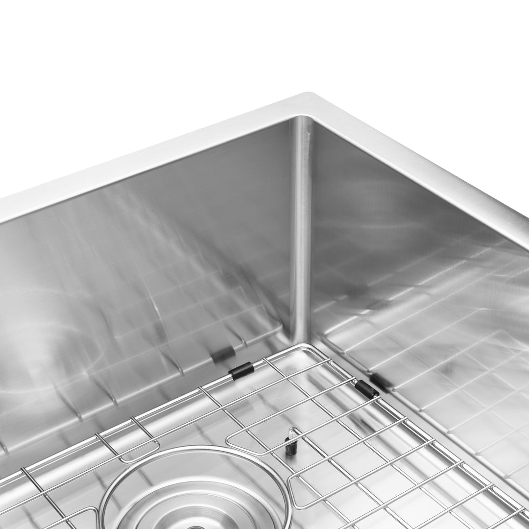 BAI 1225 Stainless Steel 16 Gauge Kitchen Sink Handmade 33-inch Undermount Double Bowl