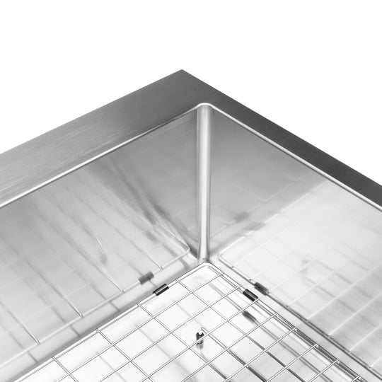 BAI 1234 Stainless Steel 16 Gauge Kitchen Sink Handmade 48-inch Top Mount Double Bowl with Drainboard