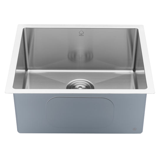 BAI 1246 Stainless Steel 16 Gauge Kitchen Sink Handmade 21-inch Undermount Single Bowl