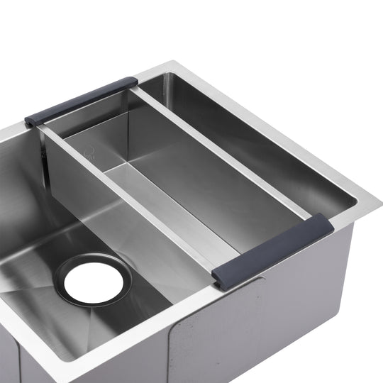 BAI 1246 Stainless Steel 16 Gauge Kitchen Sink Handmade 21-inch Undermount Single Bowl