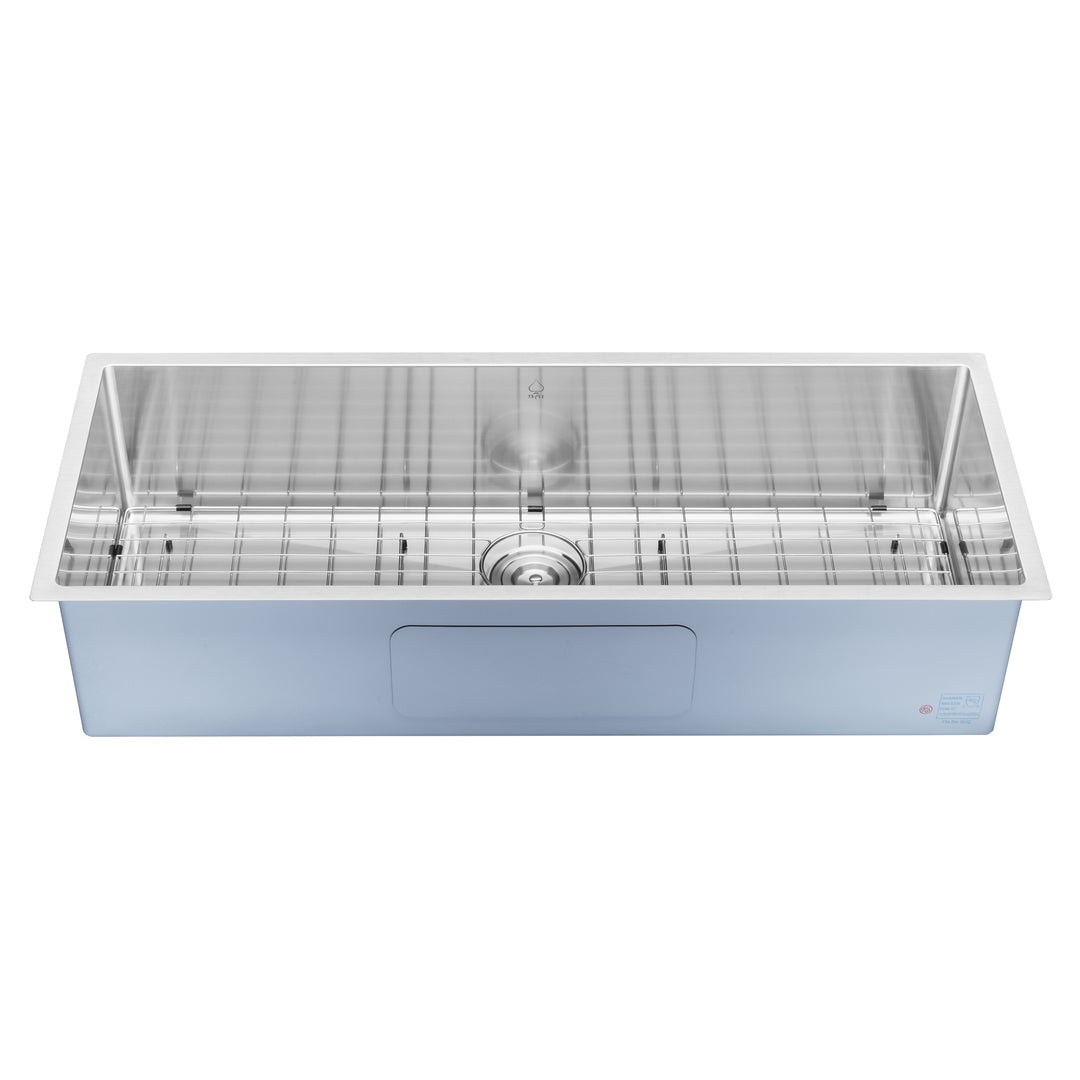 BAI 1249 Stainless Steel 16 Gauge Kitchen Sink Handmade 45-inch Undermount Single Bowl