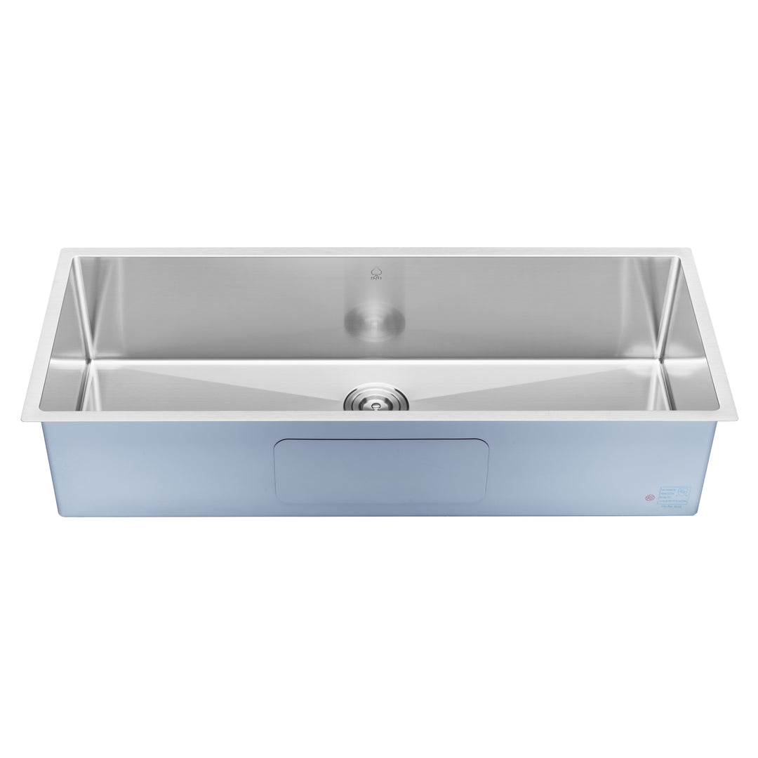 BAI 1249 Stainless Steel 16 Gauge Kitchen Sink Handmade 45-inch Undermount Single Bowl