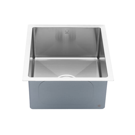 BAI 1256 Stainless Steel 16 Gauge Kitchen Sink Handmade 16-inch Undermount Single Bowl
