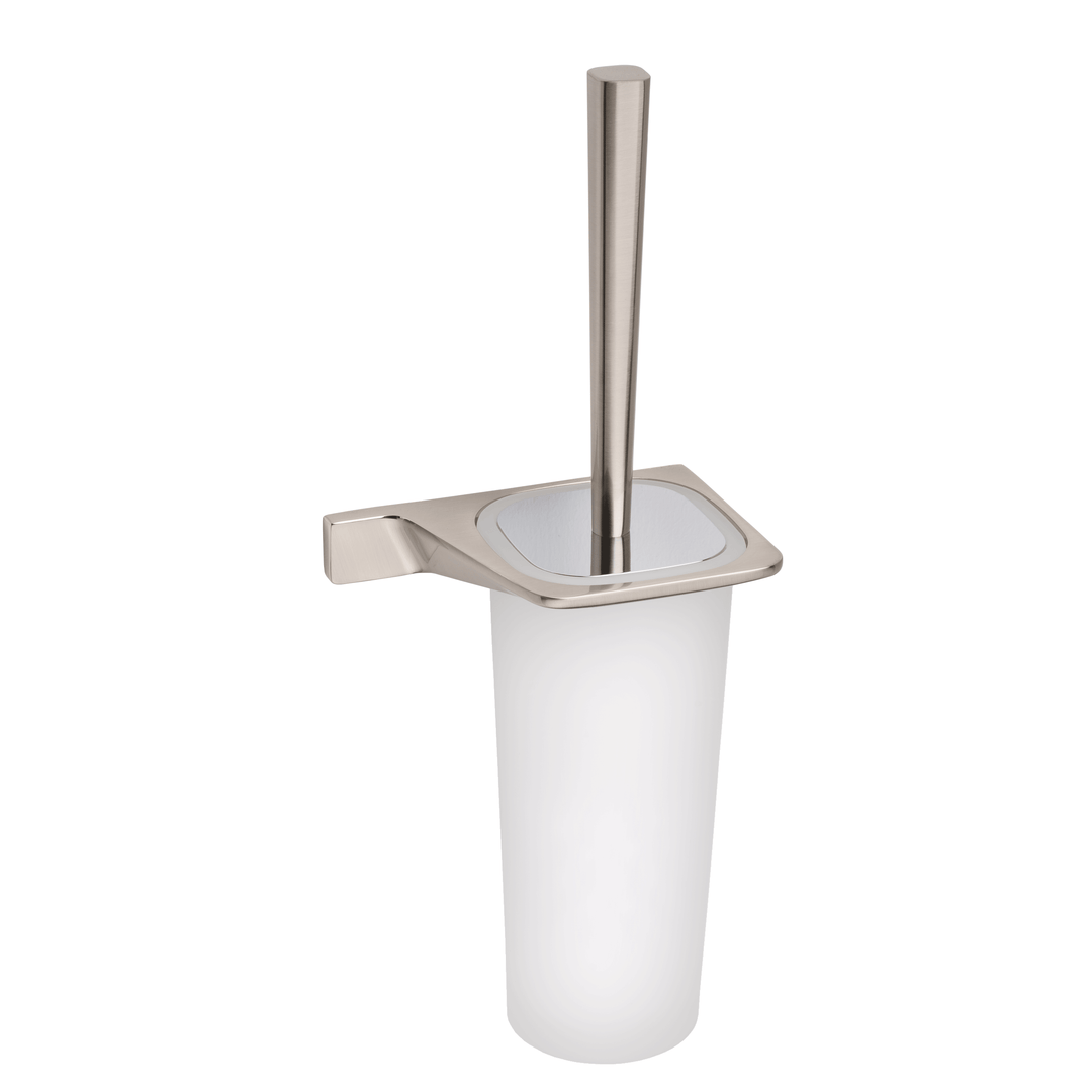 BAI 1526 Toilet Brush with Holder in Brushed Nickel Finish