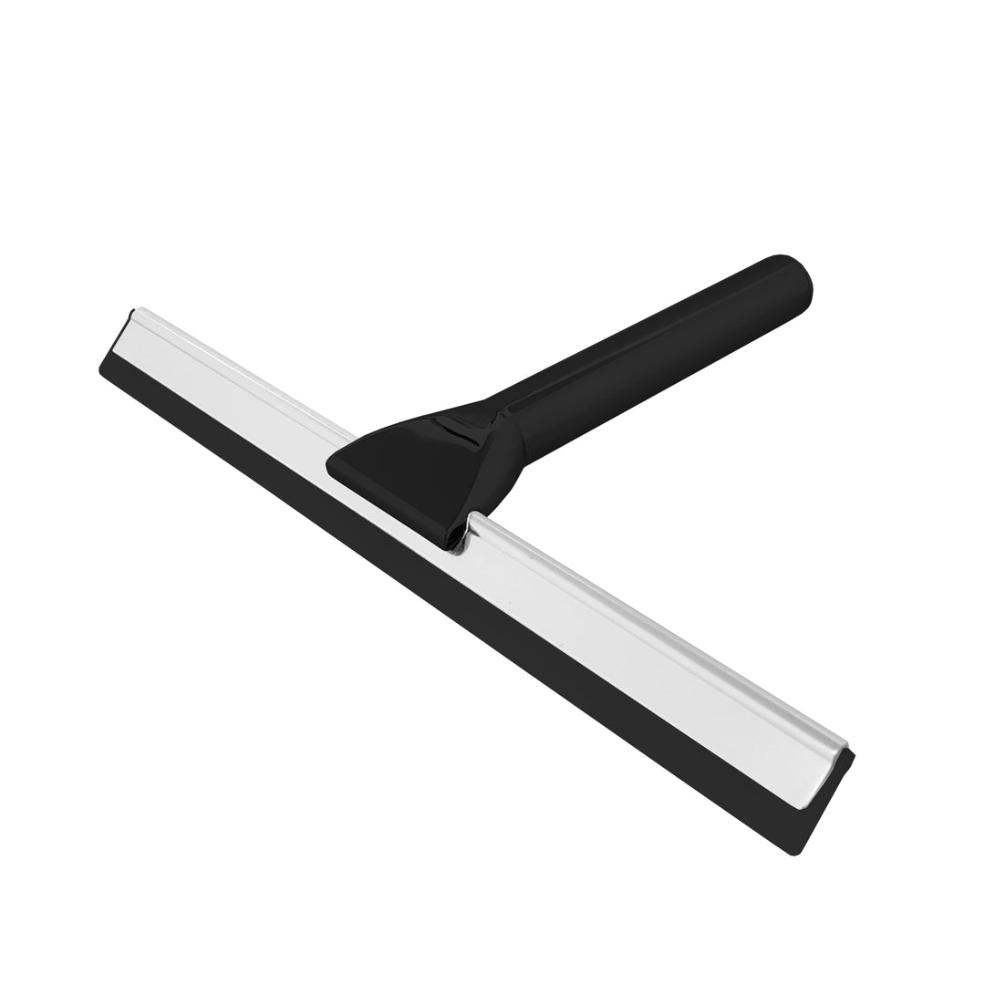 BAI 1563 Stainless Steel Bathroom Shower Squeegee with Holder in Matte Black Finish