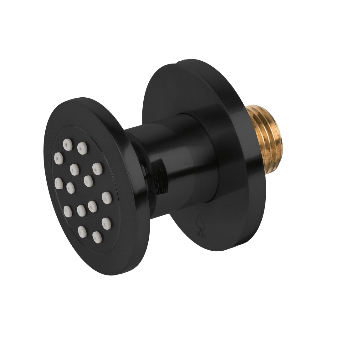 BAI 2108 Adjustable Round Shower Body Jet in Matte Black Finish