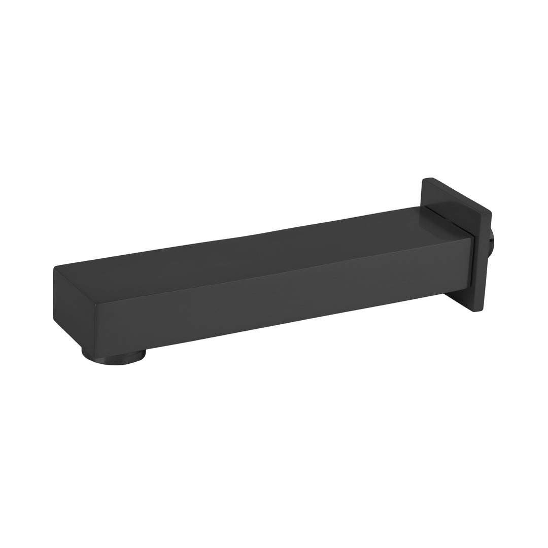 BAI 2111 Solid Brass Wall Mounted Tub Spout in Matte Black Finish
