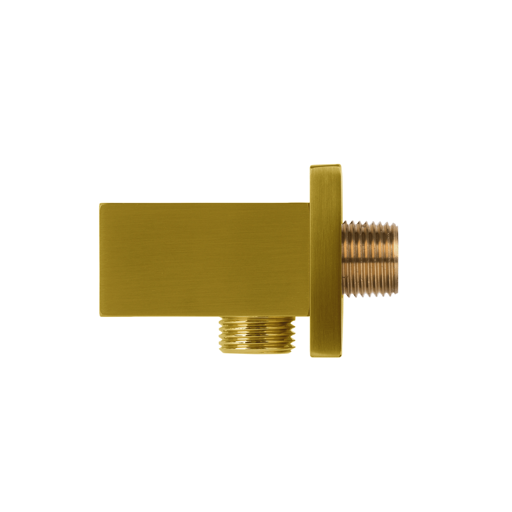 BAI 2131 Wall Mounted Handheld Shower Holder with Integrated Hose Connection in Brushed Gold Finish