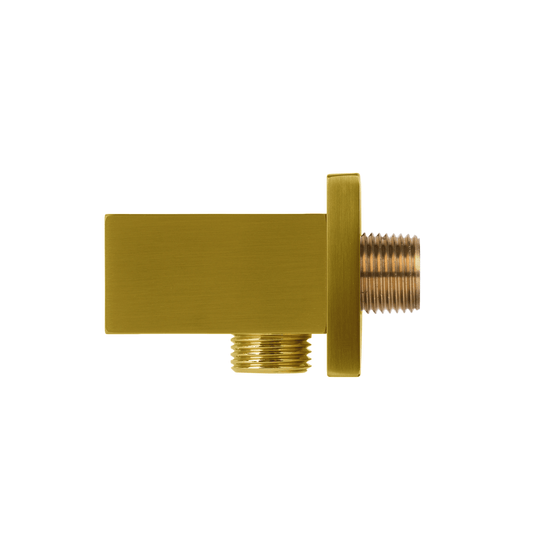BAI 2131 Wall Mounted Handheld Shower Holder with Integrated Hose Connection in Brushed Gold Finish