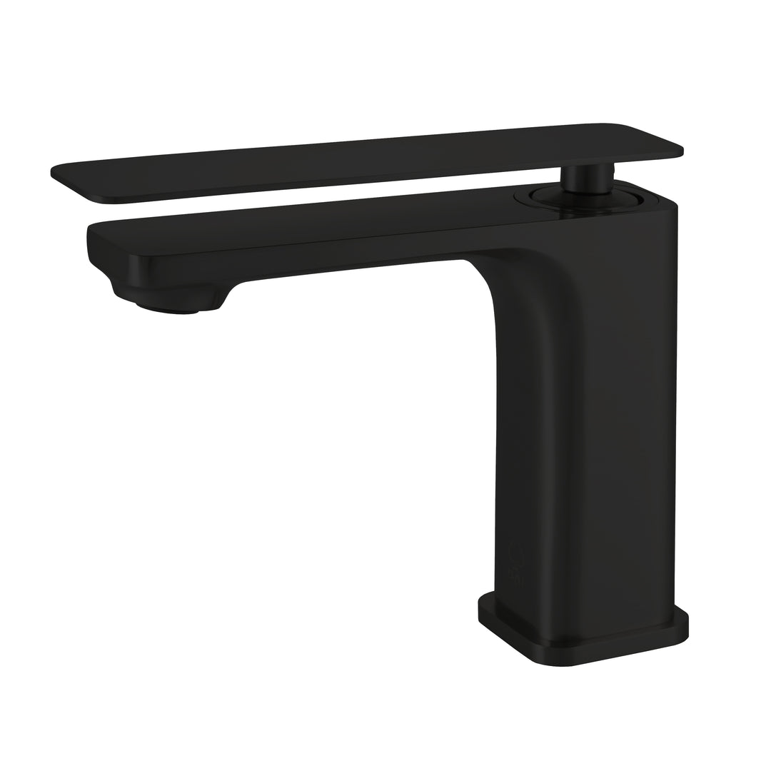 BAI 2608 Single Handle Contemporary Bathroom Faucet in Matte Black Finish