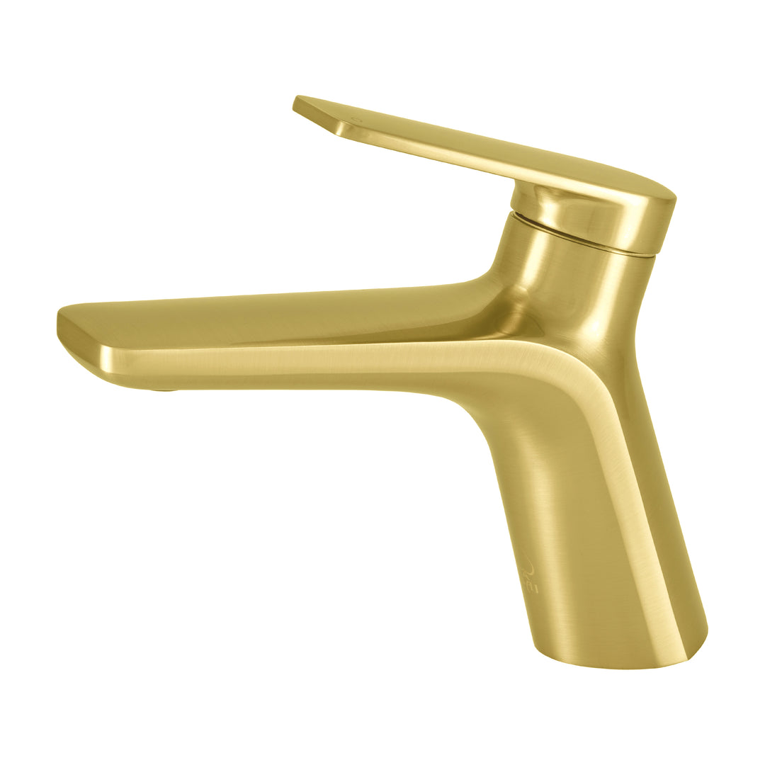BAI 2625 Single Handle Contemporary Bathroom Faucet in Brushed Gold Finish