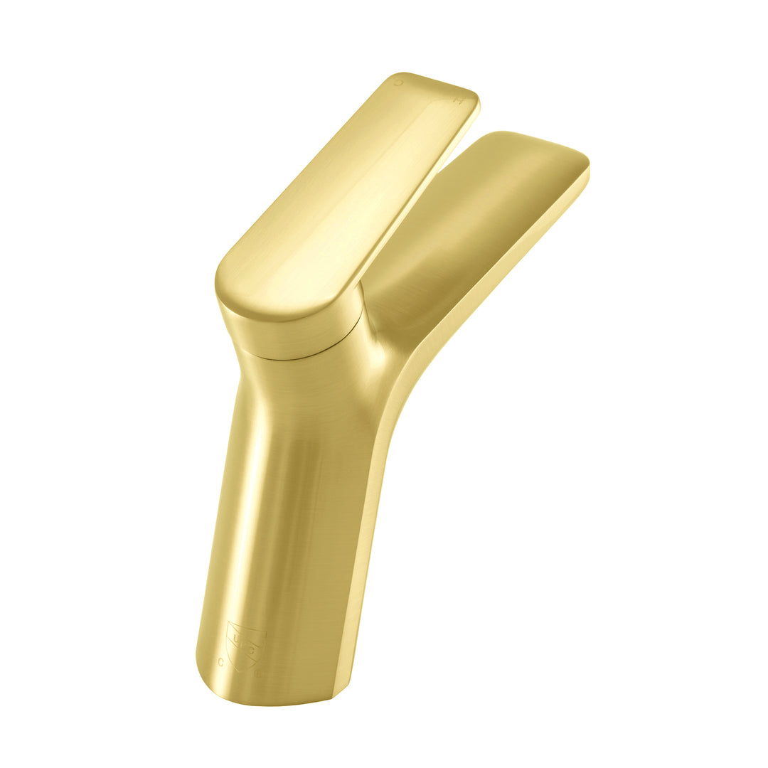 BAI 2625 Single Handle Contemporary Bathroom Faucet in Brushed Gold Finish