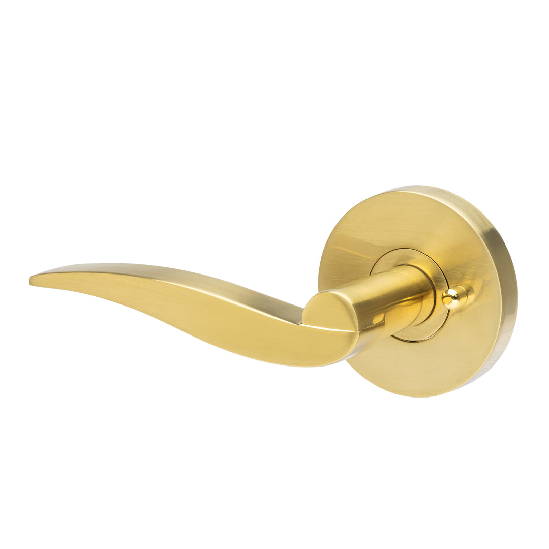 BAI 3009 Modern Passage Door Handle Lever Set with Privacy Pin Function