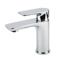 BAI 31020 Modern Single Handle Contemporary Bathroom Faucet in Polished Chrome Finish shown against a plain white background