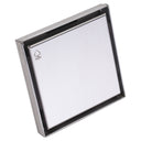 BAI 47120 Stainless Steel 5-inch Square Shower Drain with a removable grate shown against a white background.