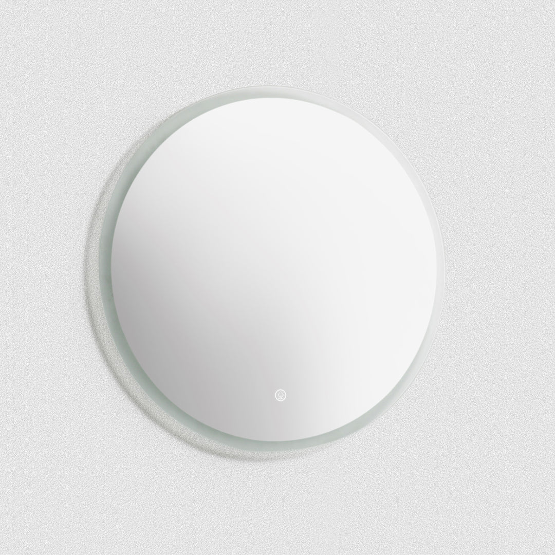 BAI 8041 Round 30-inch LED Bathroom Mirror with Frosted Edge & Anti-Fogging