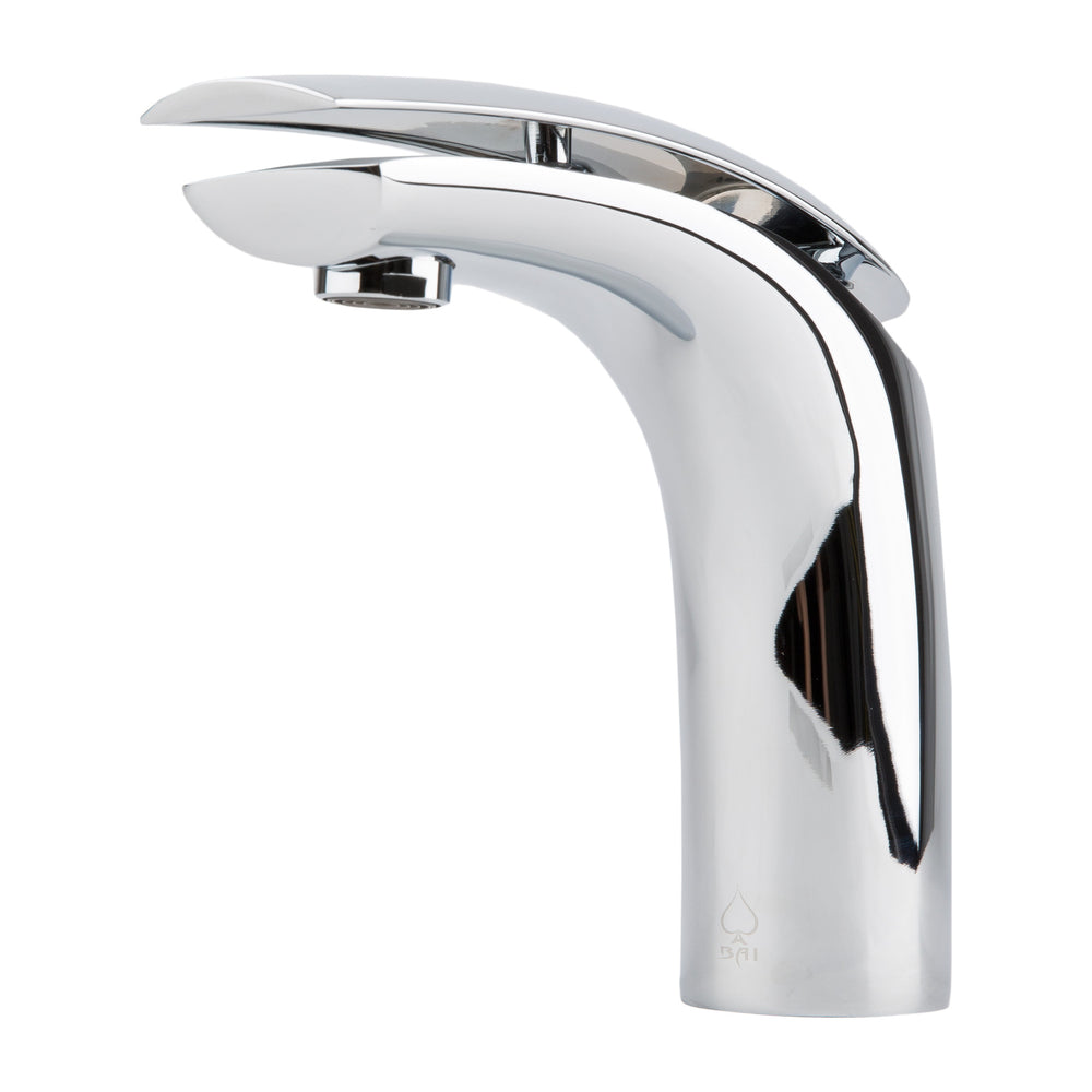 BAI 0613 Single Handle Contemporary Bathroom Faucet in Polished Chrome Finish