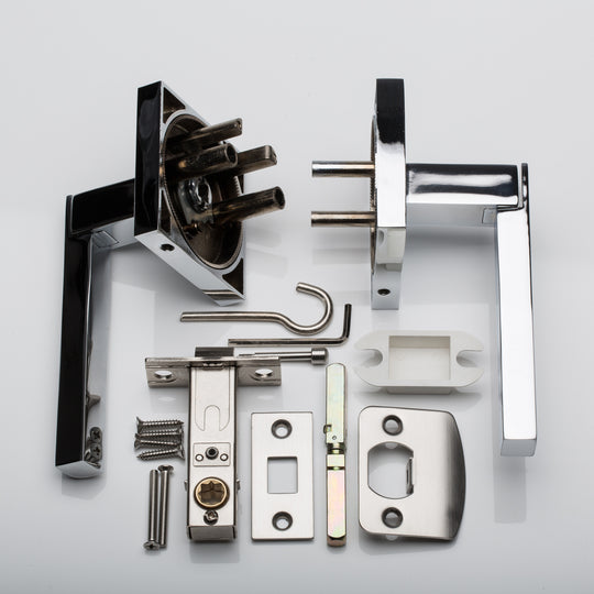 BAI 3015 Modern Passage Door Handle Lever Set with Privacy Pin Function