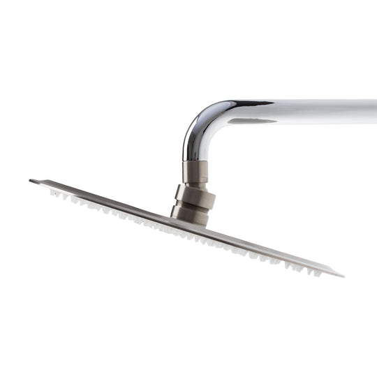 BAI 0414 Stainless Steel 12-inch Round Rainfall Shower Head in Brushed Nickel Finish