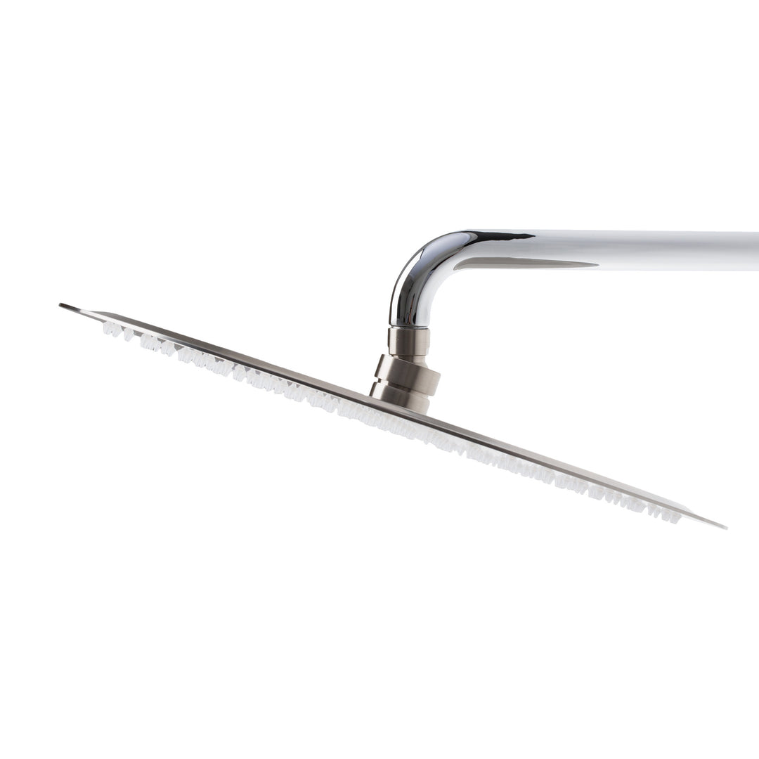 BAI 0415 Stainless Steel 16-inch Round Rainfall Shower Head in Brushed Nickel Finish